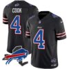Men’s Bills New York Patch Vapor Limited Jersey – All Stitched – Black – James Cook