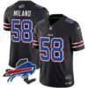 Men’s Bills New York Patch Vapor Limited Jersey – All Stitched – Black – Matt Milano
