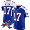 Men’s Bills New York Patch Vapor Limited Jersey – All Stitched – Royal Alternate – Josh Allen