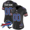 Bills New York Patch Vapor Limited Custom Jersey – All Stitched – Women – Black