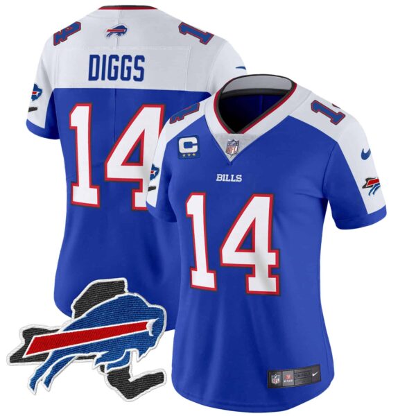 Women’s Bills New York Patch Vapor Limited Jersey – All Stitched – Royal Alternate – Stefon Diggs