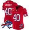 Women’s Bills New York Patch Vapor Limited Jersey – All Stitched – Red – Von Miller