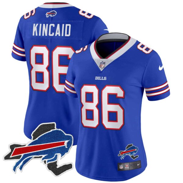 Women’s Bills New York Patch Vapor Limited Jersey – All Stitched – Royal – Dalton Kincaid