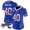 Women’s Bills New York Patch Vapor Limited Jersey – All Stitched – Royal – Von Miller