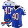 Women’s Bills New York Patch Vapor Limited Jersey – All Stitched – Royal Alternate – Von Miller