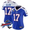 Women’s Bills New York Patch Vapor Limited Jersey – All Stitched – Royal Alternate – Josh Allen