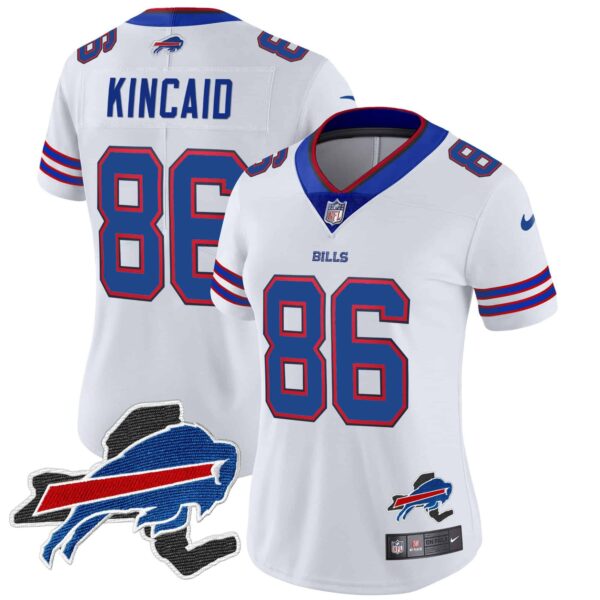 Women’s Bills New York Patch Vapor Limited Jersey – All Stitched – White – Dalton Kincaid