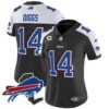 Women’s Bills New York Patch Vapor Limited Jersey – All Stitched – Black Alternate – Stefon Diggs