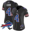 Women’s Bills New York Patch Vapor Limited Jersey – All Stitched – Black – James Cook