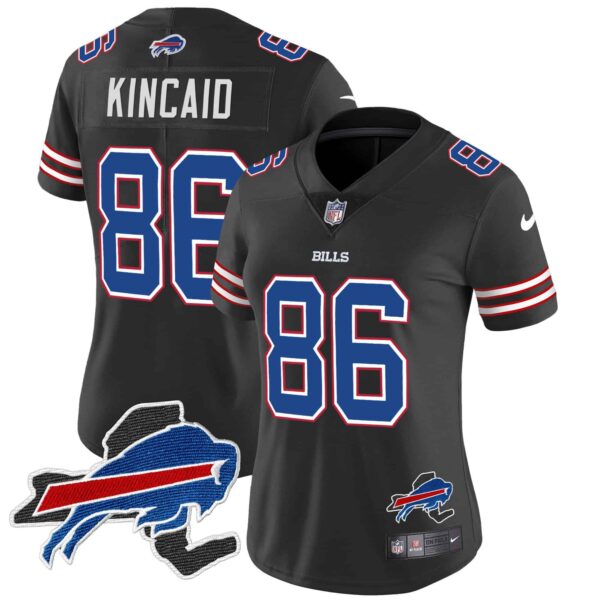 Women’s Bills New York Patch Vapor Limited Jersey – All Stitched – Black – Dalton Kincaid