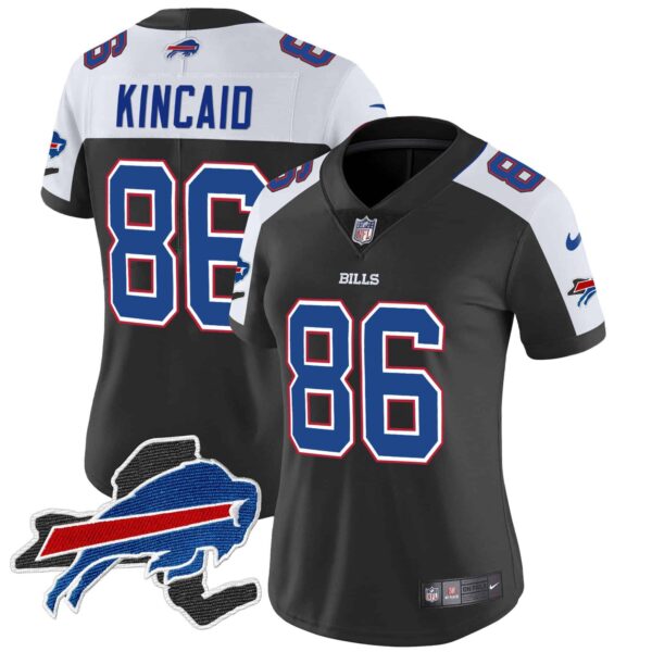 Women’s Bills New York Patch Vapor Limited Jersey – All Stitched – Black Alternate – Dalton Kincaid