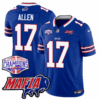 Buffalo Bills 24/25 Jersey – Bills Mafia + AFC East Championship Patch – ALLEN – 17 – Blue Jersey