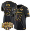 Bills 2024 AFC East Division Champions Gold Vapor Limited Jersey – All Stitched – Black Gold – Josh Allen Jersey