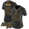 Women’s Buffalo Bills 2024 Bills Mafia Patch Gold Vapor Limited Jersey – All Stitched – Black Gold – Matt Milano Jersey