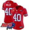 Women’s Buffalo Bills 2024 Bills Mafia Patch Vapor Limited Jersey – All Stitched – Red – Von Miller Jersey