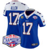 Women’s Bills 2024 AFC East Division Champions Vapor Limited Jersey – All Stitched – Royal Alternate – Josh Allen Jersey