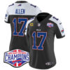 Women’s Bills 2024 AFC East Division Champions Vapor Limited Jersey – All Stitched – Black Alternate – Josh Allen Jersey