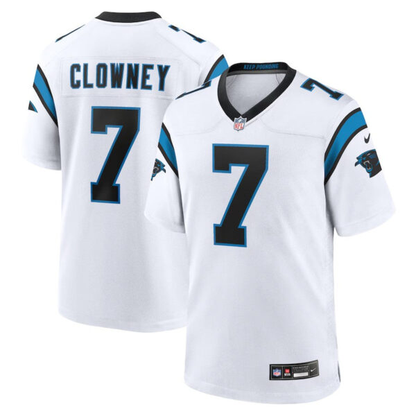 Carolina Panthers #7 Jadeveon Clowney Game Jersey – White