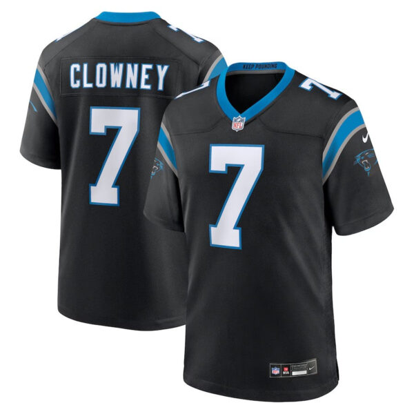 Carolina Panthers #7 Jadeveon Clowney Game Jersey – Black 1