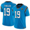 Carolina Panthers #19 Adam Thielen Blue 2023 FUSE With John Madden Patch Vapor Jersey