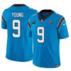 Carolina Panthers #9 Bryce Young Blue 2023 FUSE With 1-Star C Patch And John Jersey