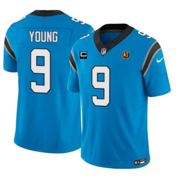 Carolina Panthers #9 Bryce Young Blue 2023 FUSE With 1-Star C Patch And John Jersey