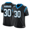 Carolina Panthers #30 Chuba Hubbard Black 2023 FUSE Vapor Limited Football Stitched Jersey