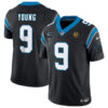 Carolina Panthers #9 Bryce Young Black 2023 FUSE With 1-Star C Patch And John Jersey