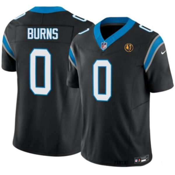 Carolina Panthers #0 Brian Burns Black 2023 FUSE With John Madden Patch Vapor Jersey