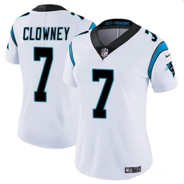 Carolina Panthers #7 Jadeveon Clowney White Stitched Jerseyrun Small