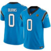 Carolina Panthers #0 Brian Burns Blue 2023 FUSE With John Madden Patch Vapor Jersey