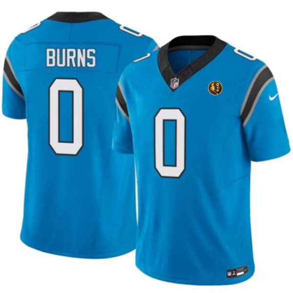 Carolina Panthers #0 Brian Burns Blue 2023 FUSE With John Madden Patch Vapor Jersey