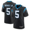 Carolina Panthers #5 Laviska Shenault Jr Team Game Jersey – Black