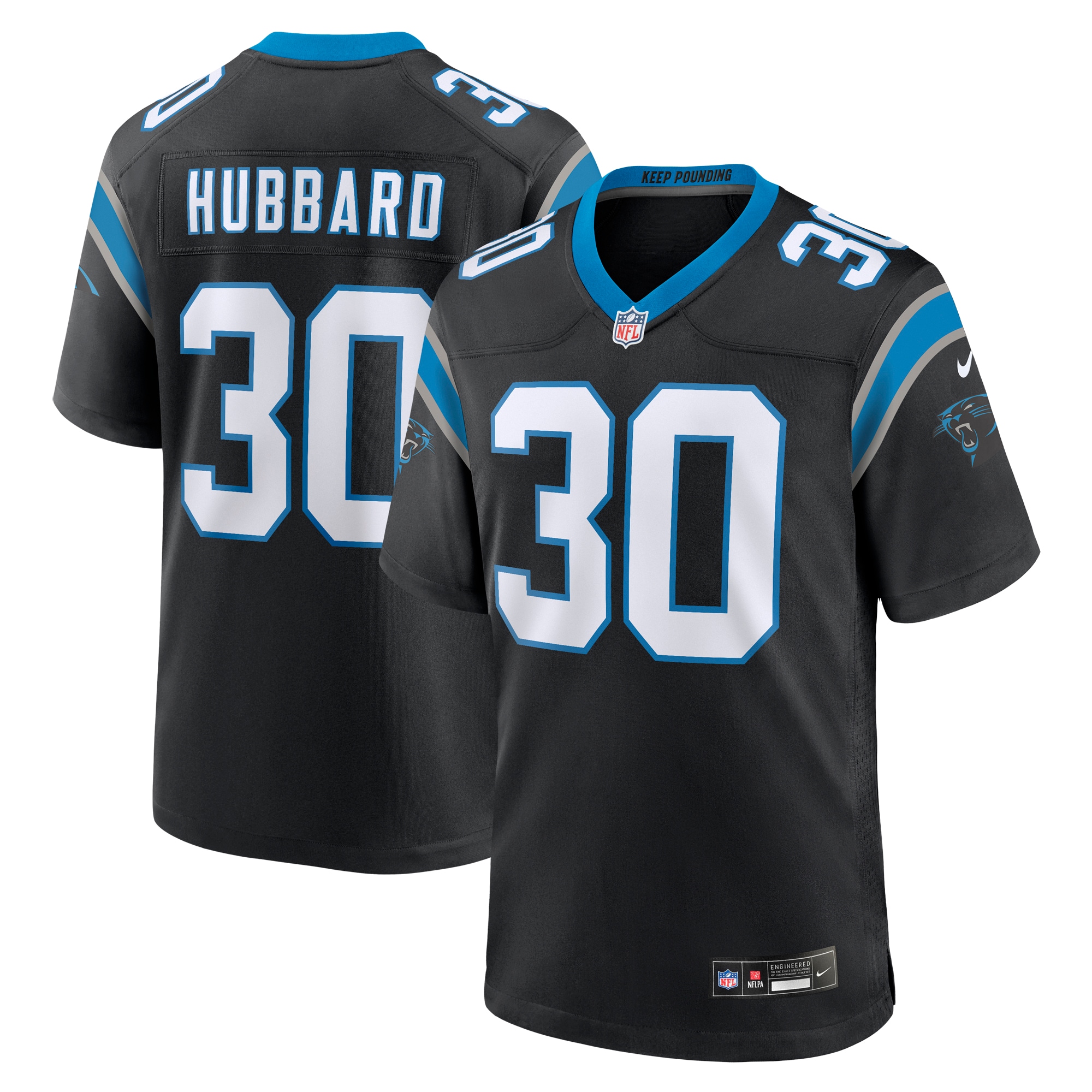Chuba Hubbard Carolina Panthers Nike Team Game Jersey Black
