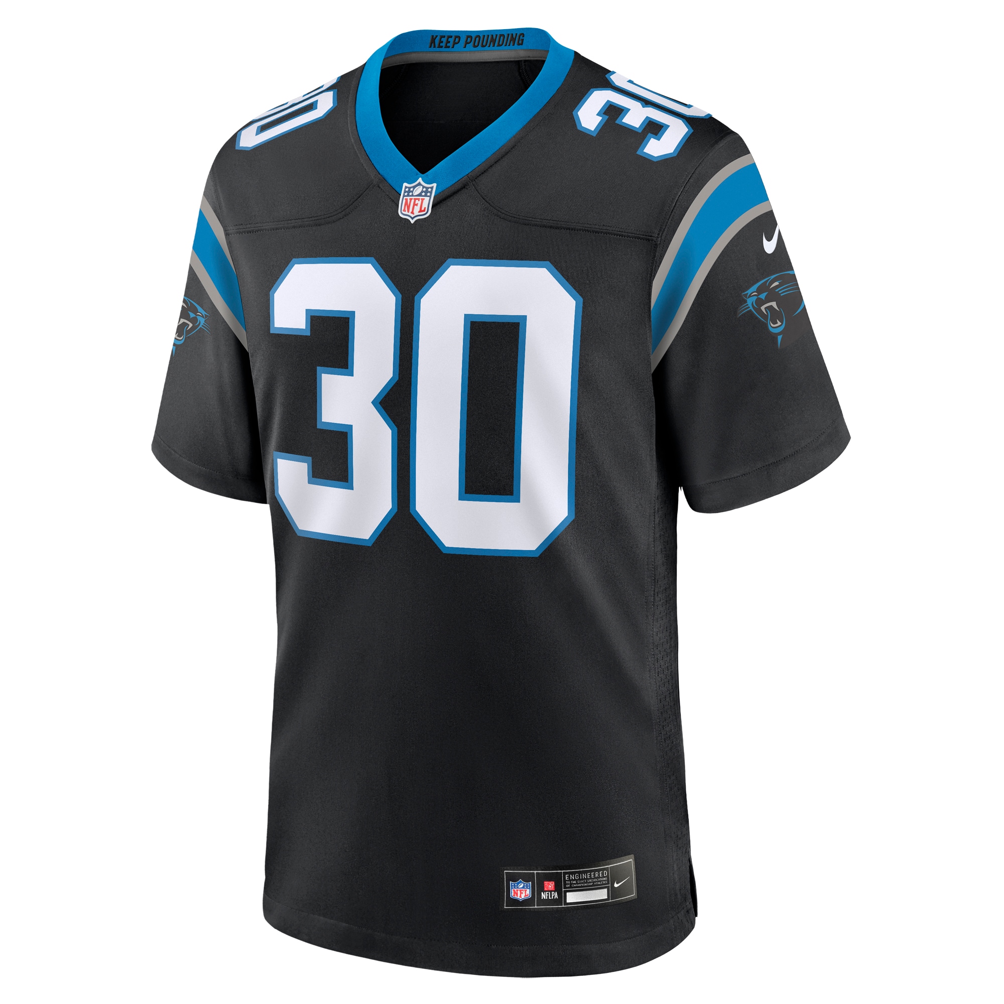 Chuba Hubbard Carolina Panthers Nike Team Game Jersey Black - Image 2