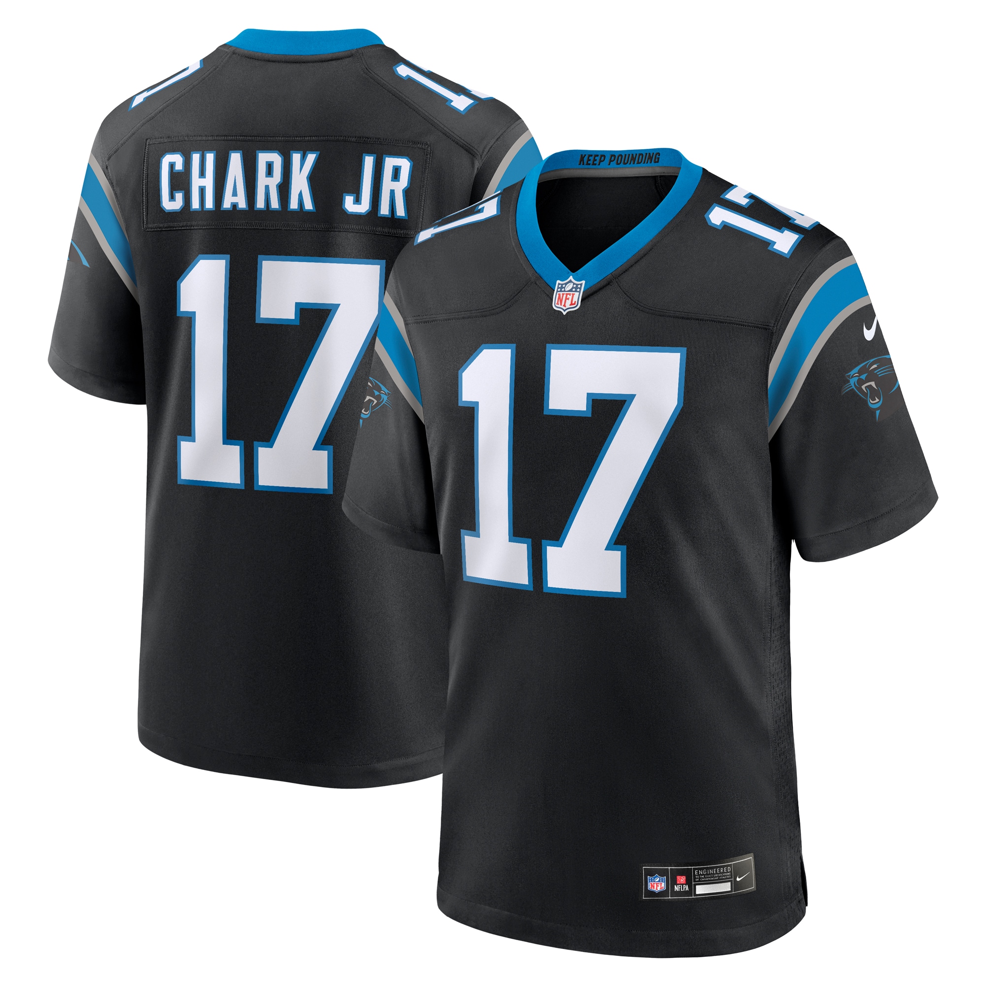 DJ Chark Jr Carolina Panthers Nike Game Jersey Black