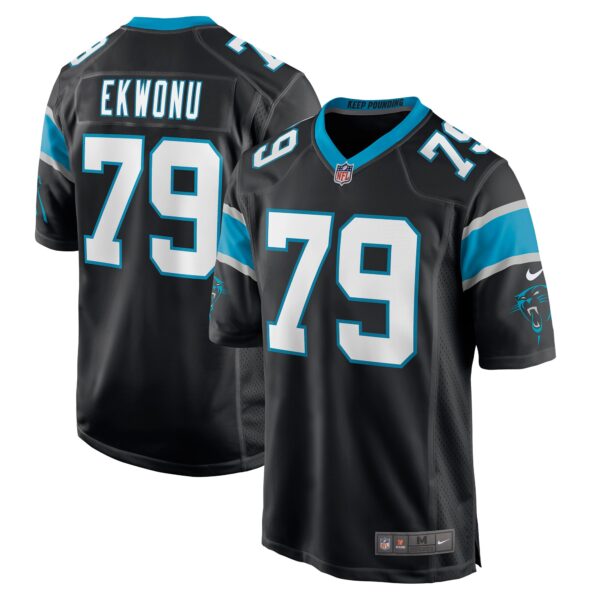 Ikem Ekwonu Carolina Panthers Nike Player Game Jersey Black
