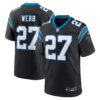 Sam Webb Carolina Panthers Nike Team Game Jersey Black