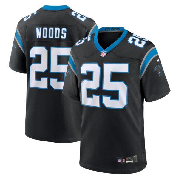 Xavier Woods Carolina Panthers Nike Team Game Jersey Black