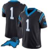 Men’s Panthers Vapor Limited Jersey – Carolina Patch – All Stitched – Black – #1 Team