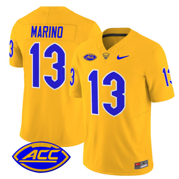 Men’s Pittsburgh Panthers 2024 Vapor Limited Jersey – All Stitched – Gold – Dan Marino