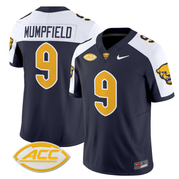 Men’s Pittsburgh Panthers 2024 Vapor Limited Jersey – All Stitched – Navy Alternate – Konata Mumpfield