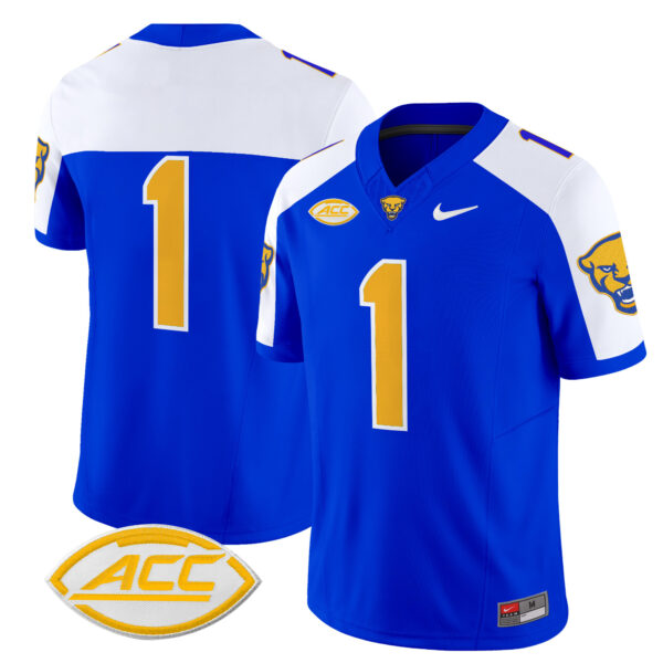 Men’s Pittsburgh Panthers 2024 Vapor Limited Jersey – All Stitched – Royal Alternate – #1 Team