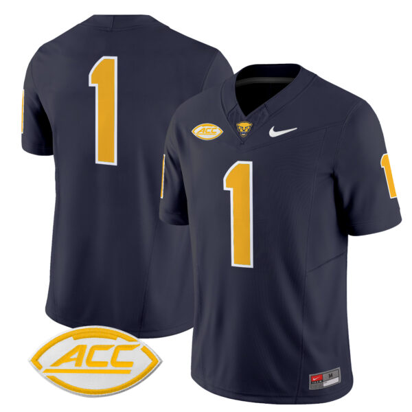 Men’s Pittsburgh Panthers 2024 Vapor Limited Jersey – All Stitched – Navy – #1 Team