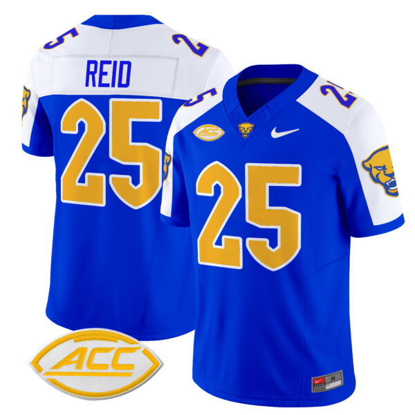 Men’s Pittsburgh Panthers 2024 Vapor Limited Jersey – All Stitched – Royal Alternate – Desmond Reid