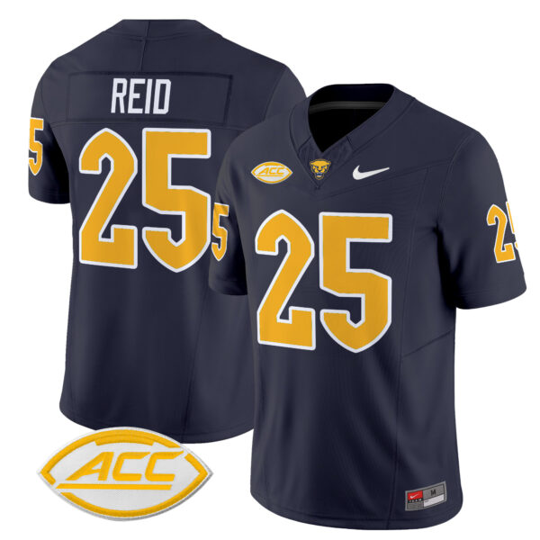 Men’s Pittsburgh Panthers 2024 Vapor Limited Jersey – All Stitched – Navy – Desmond Reid