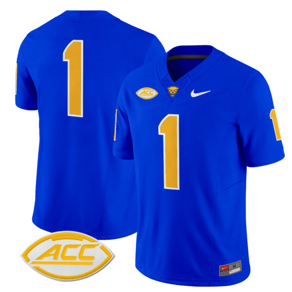 Men’s Pittsburgh Panthers 2024 Vapor Limited Jersey – All Stitched – Royal – #1 Team