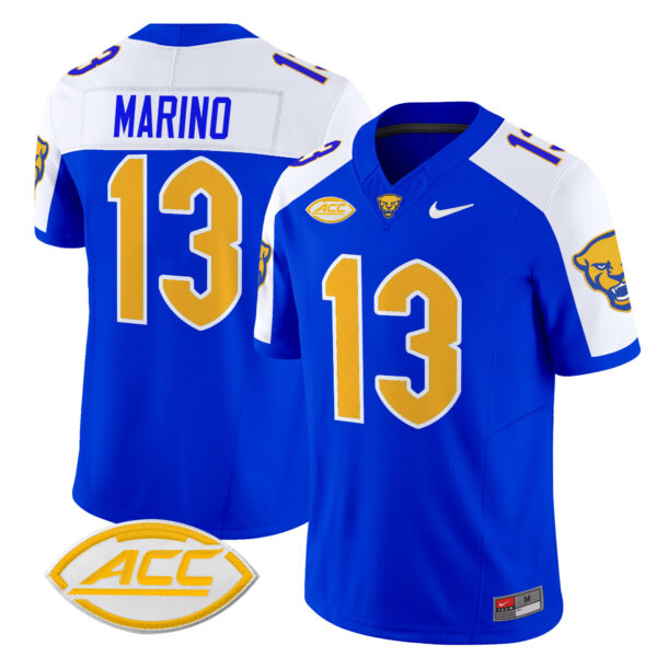 Men’s Pittsburgh Panthers 2024 Vapor Limited Jersey – All Stitched – Royal Alternate – Dan Marino