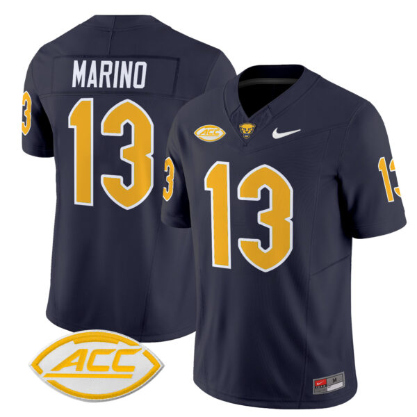Men’s Pittsburgh Panthers 2024 Vapor Limited Jersey – All Stitched – Navy – Dan Marino