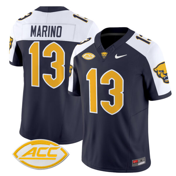 Men’s Pittsburgh Panthers 2024 Vapor Limited Jersey – All Stitched – Navy Alternate – Dan Marino